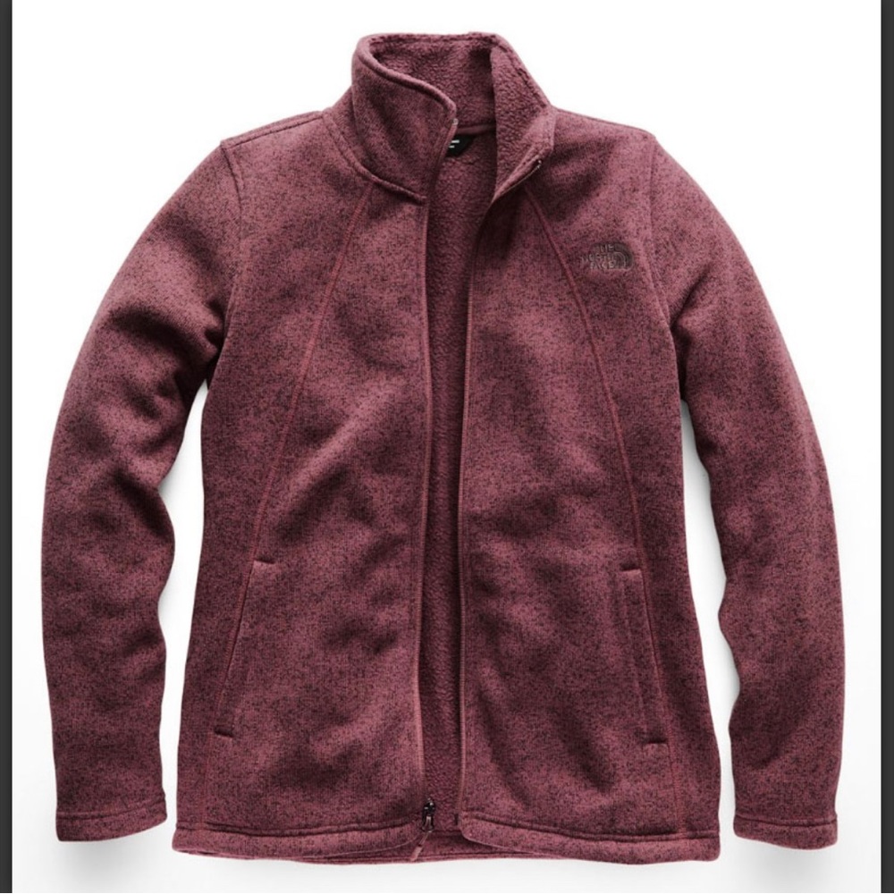 The North Face Size S Women Full Zip Maggie Sweater Fleece Jacket Purple Magenta